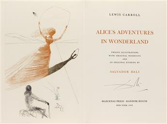 (DALÍ, SALVADOR.) Carroll, Lewis. Alices Adventures in Wonderland.